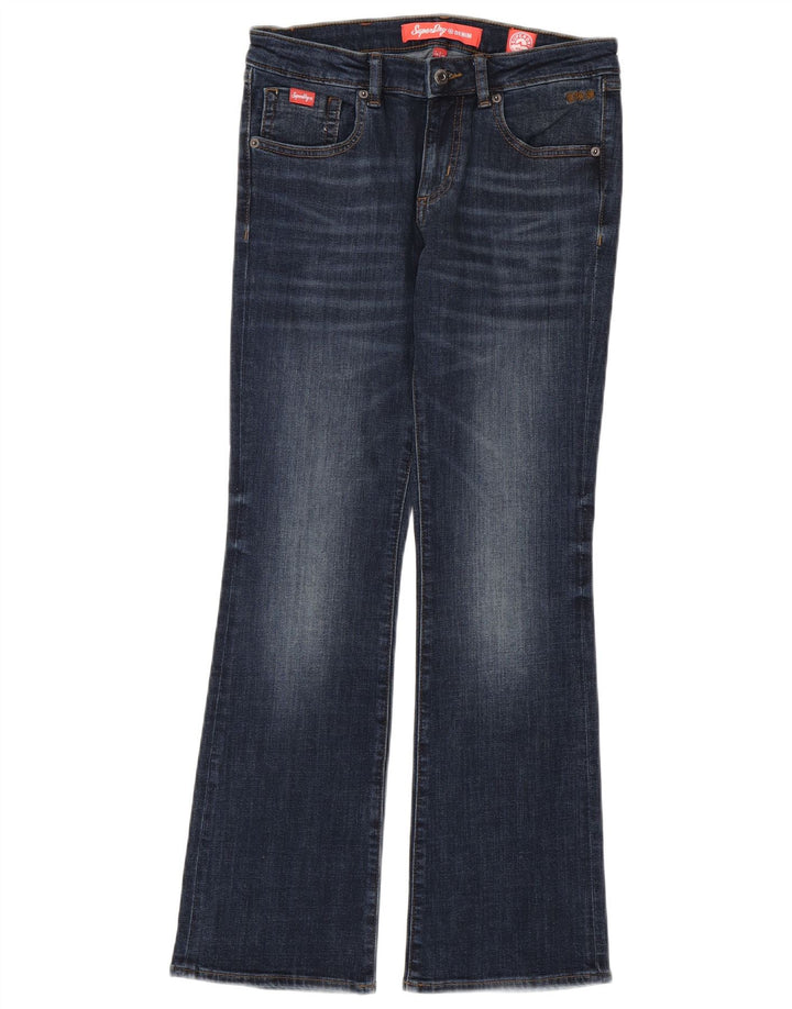 SUPERDRY Dame Bootcut Jeans W28 L30 Blå Bomuld