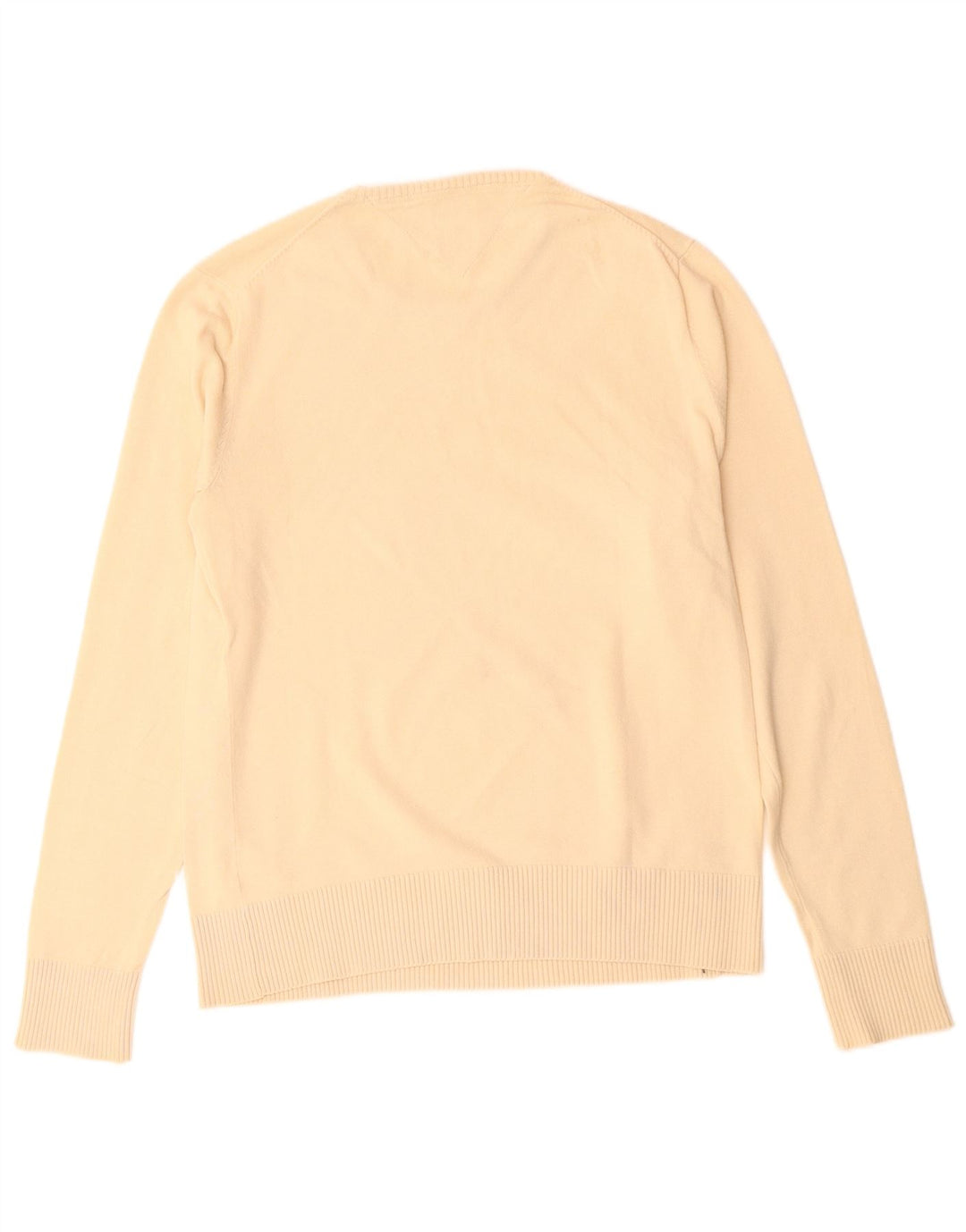TOMMY HILFIGER Herre sweater med rund hals, lille beige bomuld