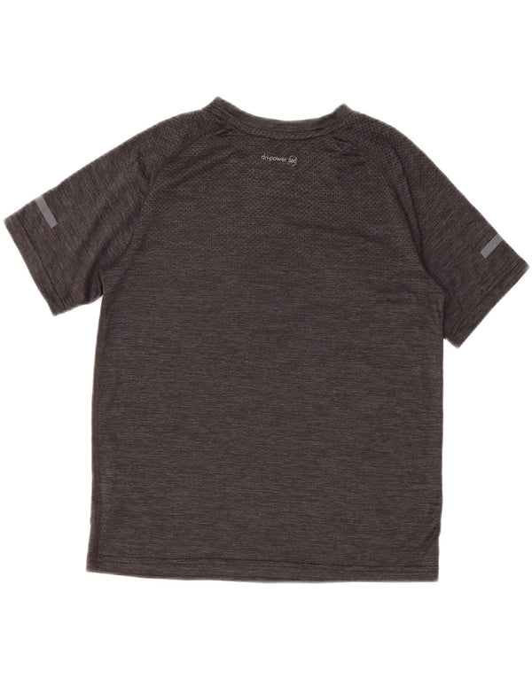 RUSSELL ATHLETIC Girls Dri-Power T-Shirt Top 10-11 år Stor Grå