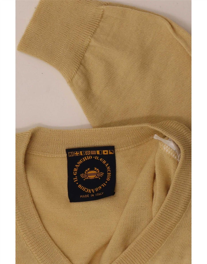 Il Granchio Herre V-hals sweater Medium Gul