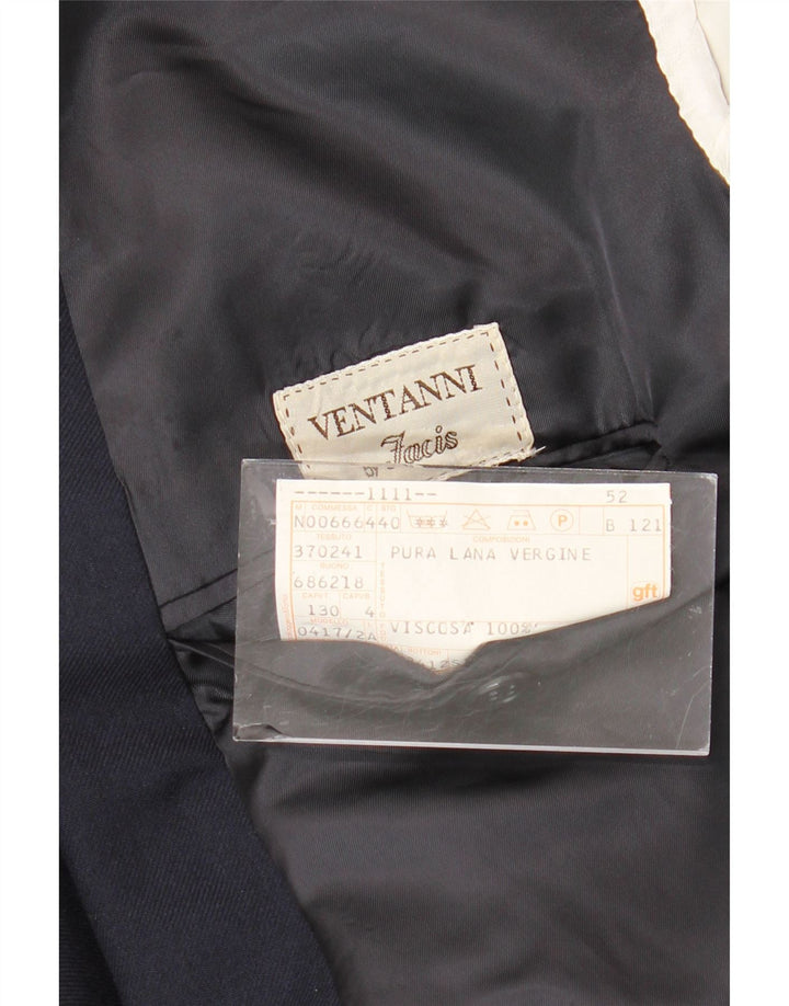 FACIS Herre dobbeltradet blazerjakke IT 52 XL Marineblå Virgin Wool