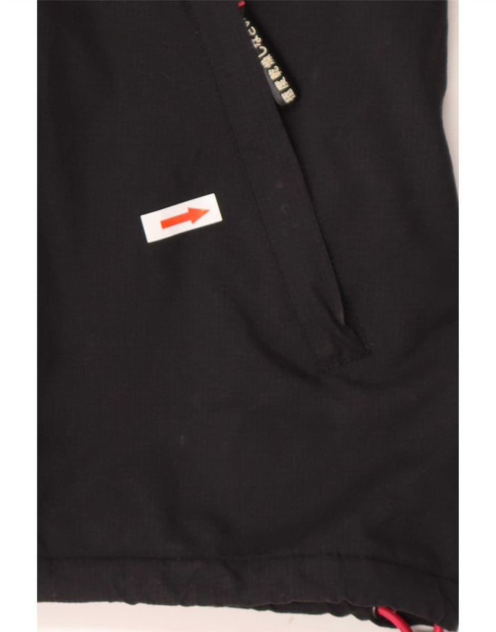 Superdry vindjakke til kvinder med hætte vindjakke UK 14 Medium Sort