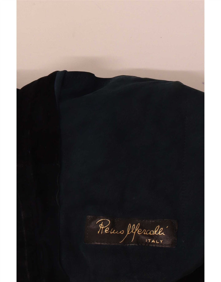 Vintage herre ruskind bomberjakke UK 36 Small Navy Blue