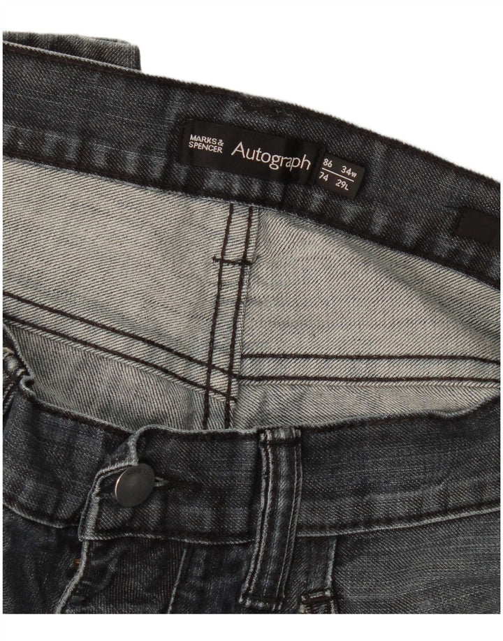 Marks & Spencer Dame Autograf Løse Jeans W34 L29 Marineblå Bomuld