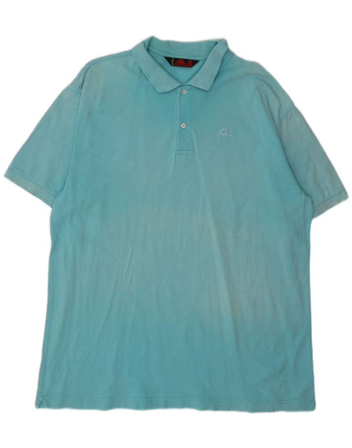 KAPPA Mens Polo Shirt 3XL Turquoise Cotton Vintage Kappa and Second-Hand Kappa from Messina Hembry 