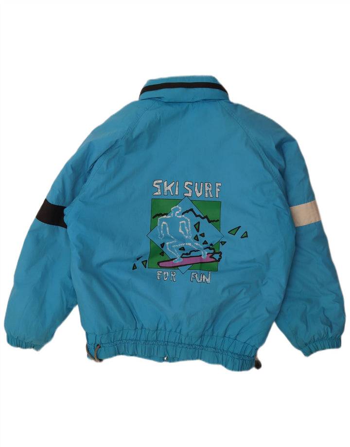 Brugi Herre Loose Fit grafisk skijakke UK 36 Small Blue Colourblock