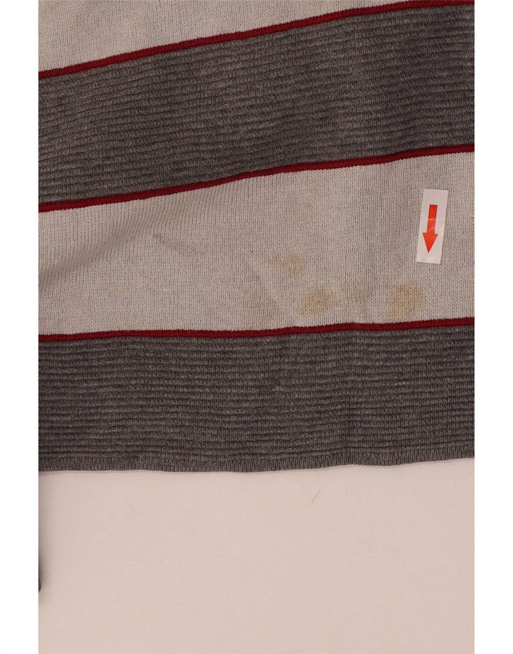 Zara Herre sweater med rund hals, lille grå stribet bomuld