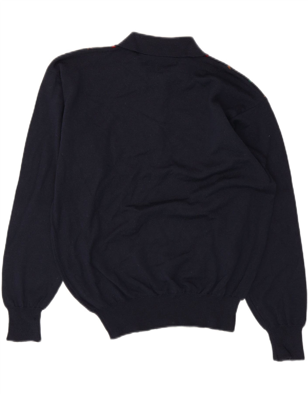BERRY LOGAN Mens Polo Neck Jumper Sweater IT 48 Medium Navy Blue
