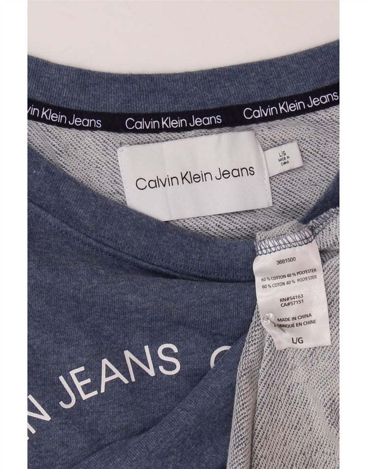 CALVIN KLEIN JEANS Grafisk sweatshirt til kvinder DK 16 Stor Blå