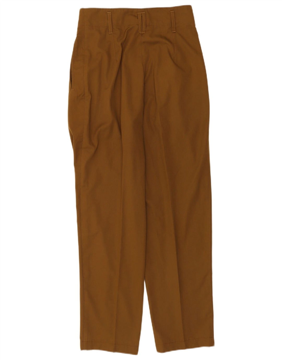Vintage kvinders fastspændte fritidsbukser EU 38 Medium W28 L30 Khaki Polyester
