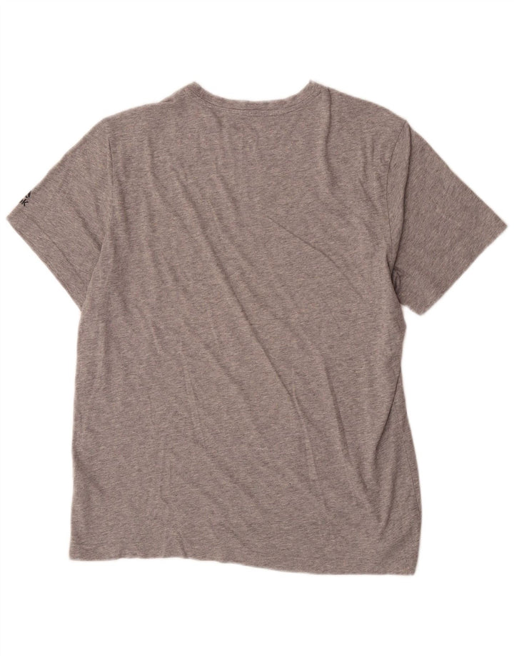 Reebok Herre Grafisk T-Shirt Top Stor Grå Bomuld