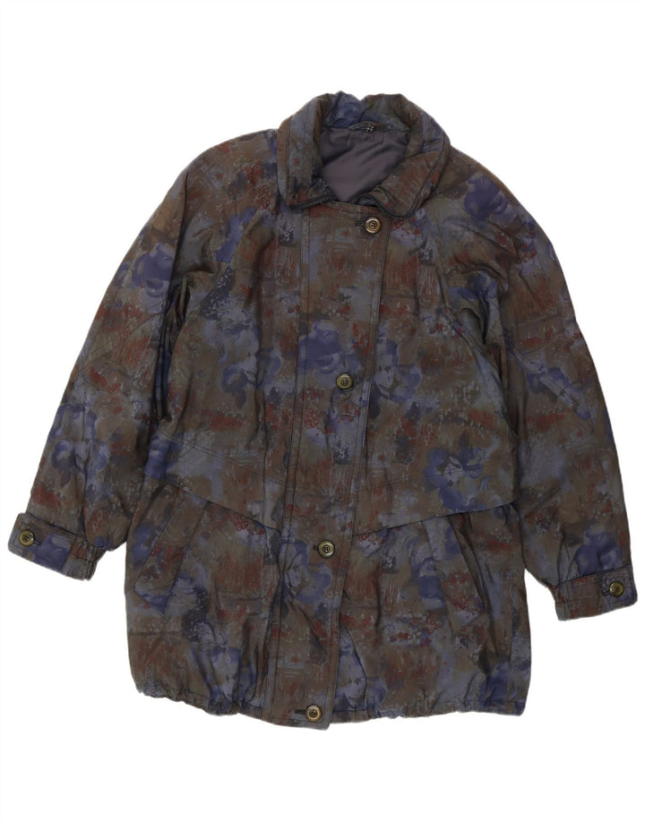 DIN SJETTE SANS Dame Windbreaker Coat UK 12 Medium Multicolored Floral