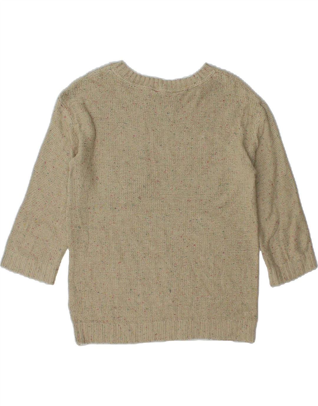 FAT FACE Womens Oversized Boat Neck Jumper Sweater UK 10 Small Beige Vintage Fat Face and Second-Hand Fat Face from Messina Hembry 