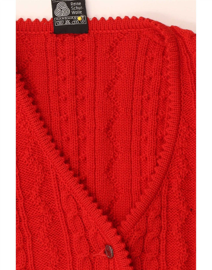 Giesswein Womens Crop Ærmeløs cardigantrøje EU 40 Medium Rød Uld