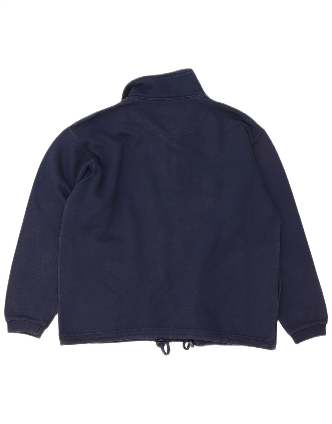 CHAMPION Sweatshirt med lynlås til kvinder UK 14 Medium Navyblå Bomuld