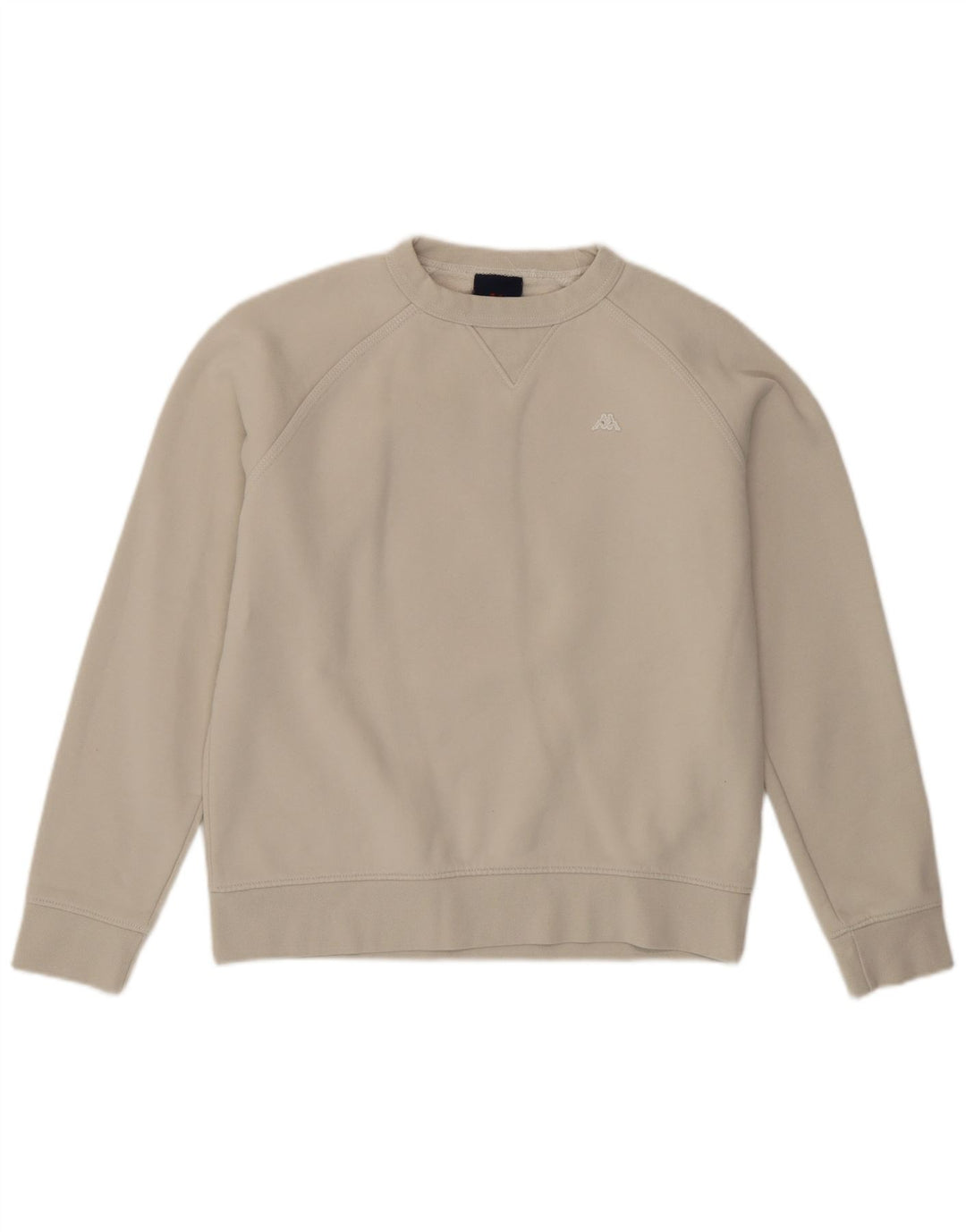 Kappa Dame Sweatshirt Jumper UK 10 Small Beige Bomuld