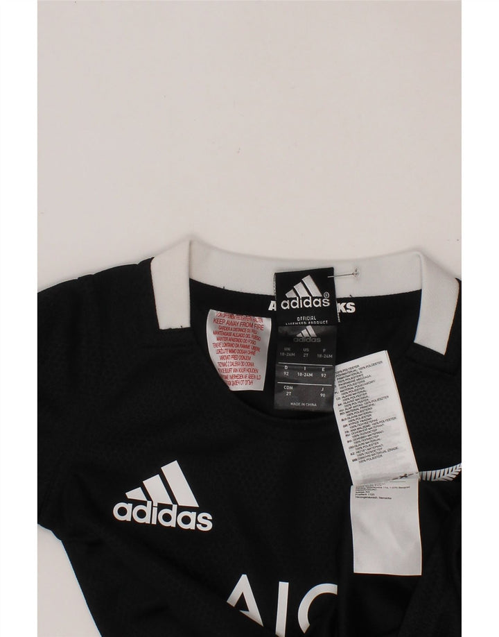 ADIDAS Baby Boys New Zealand Grafisk T-Shirt Top 18-24 måneder Sort