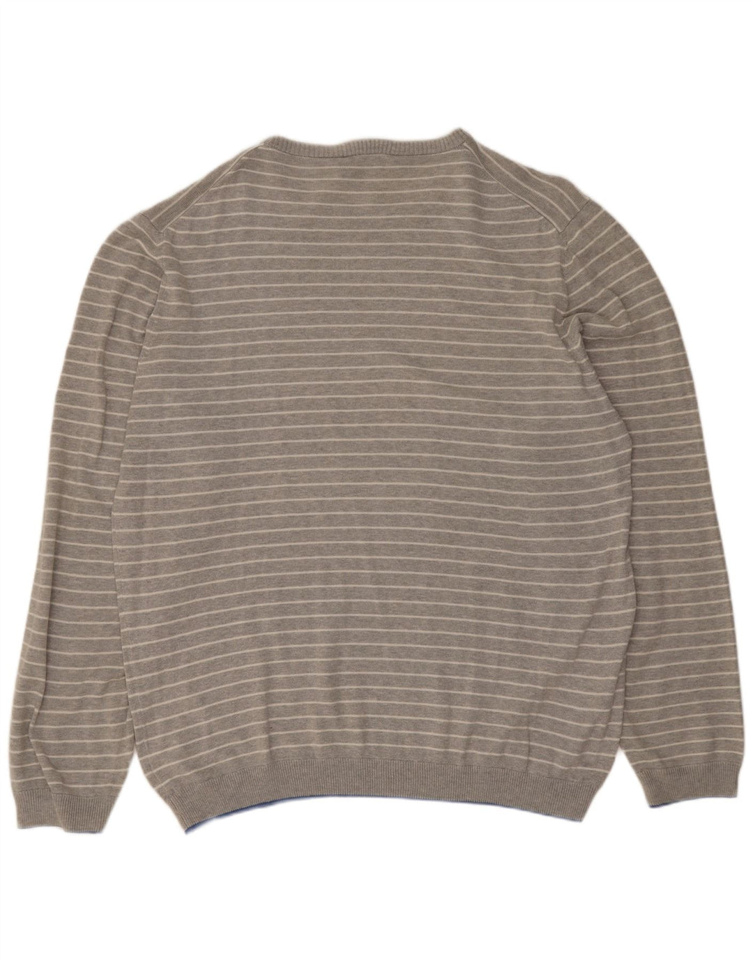 Fred Perry Herre sweater med rund hals XL Gråstribet bomuld