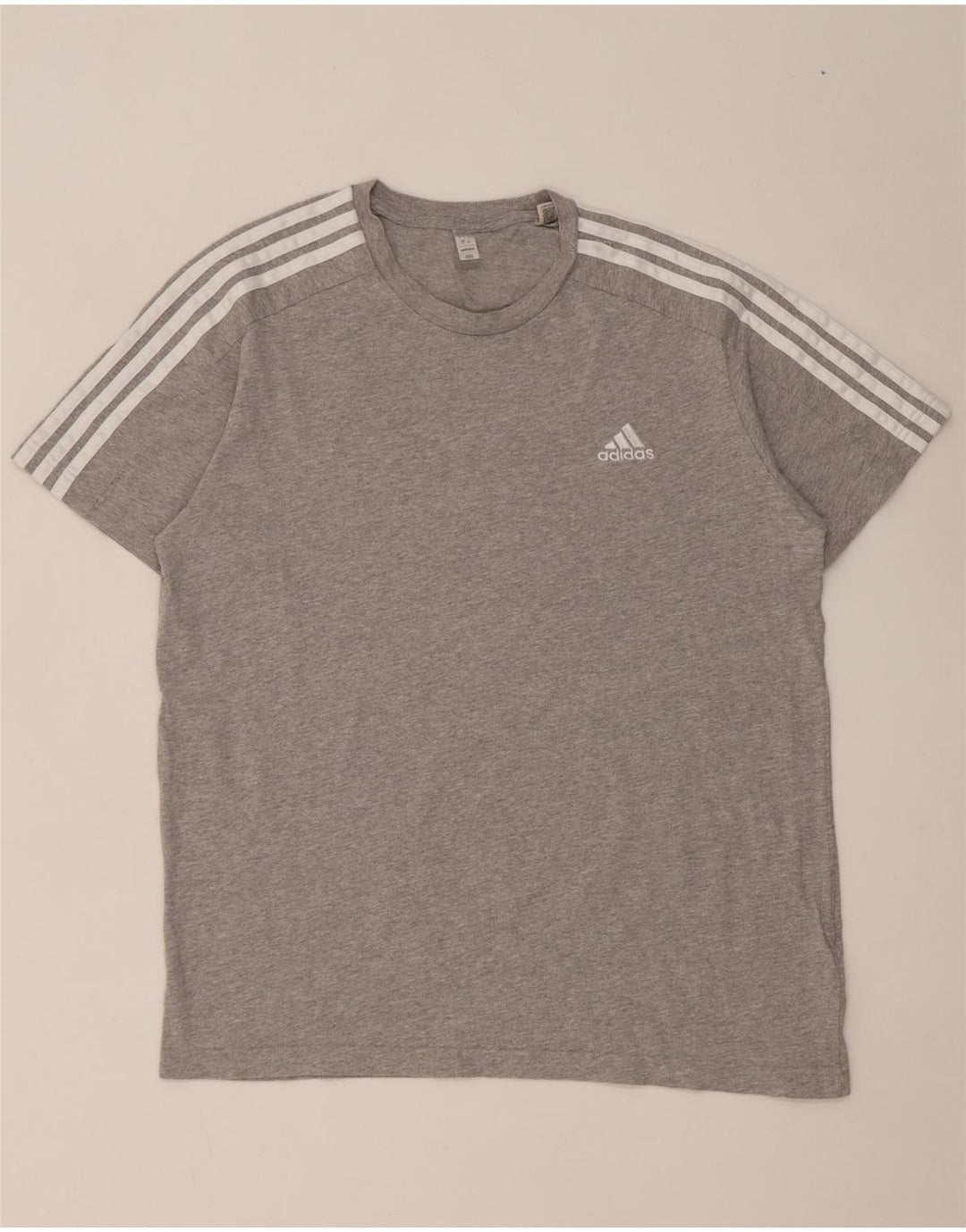 Adidas Herre T-Shirt Top Stor Grå Flecked Bomuld