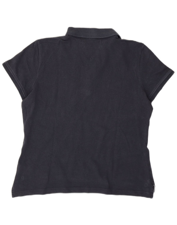 Tommy Hilfiger Dame Polo Shirt UK 18 XL Marineblå Bomuld