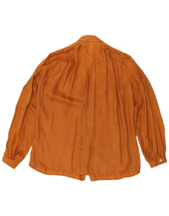 Vintage dameskjorte bluse IT 46 Stor orange stribet