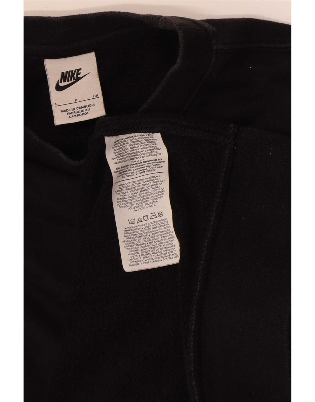 Nike Sweatshirt til mænd, lille sort bomuld Sports