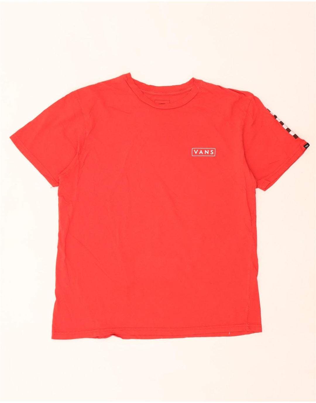 Vans Herre Classic Fit Grafisk T-Shirt Top Stor Rød Bomuld