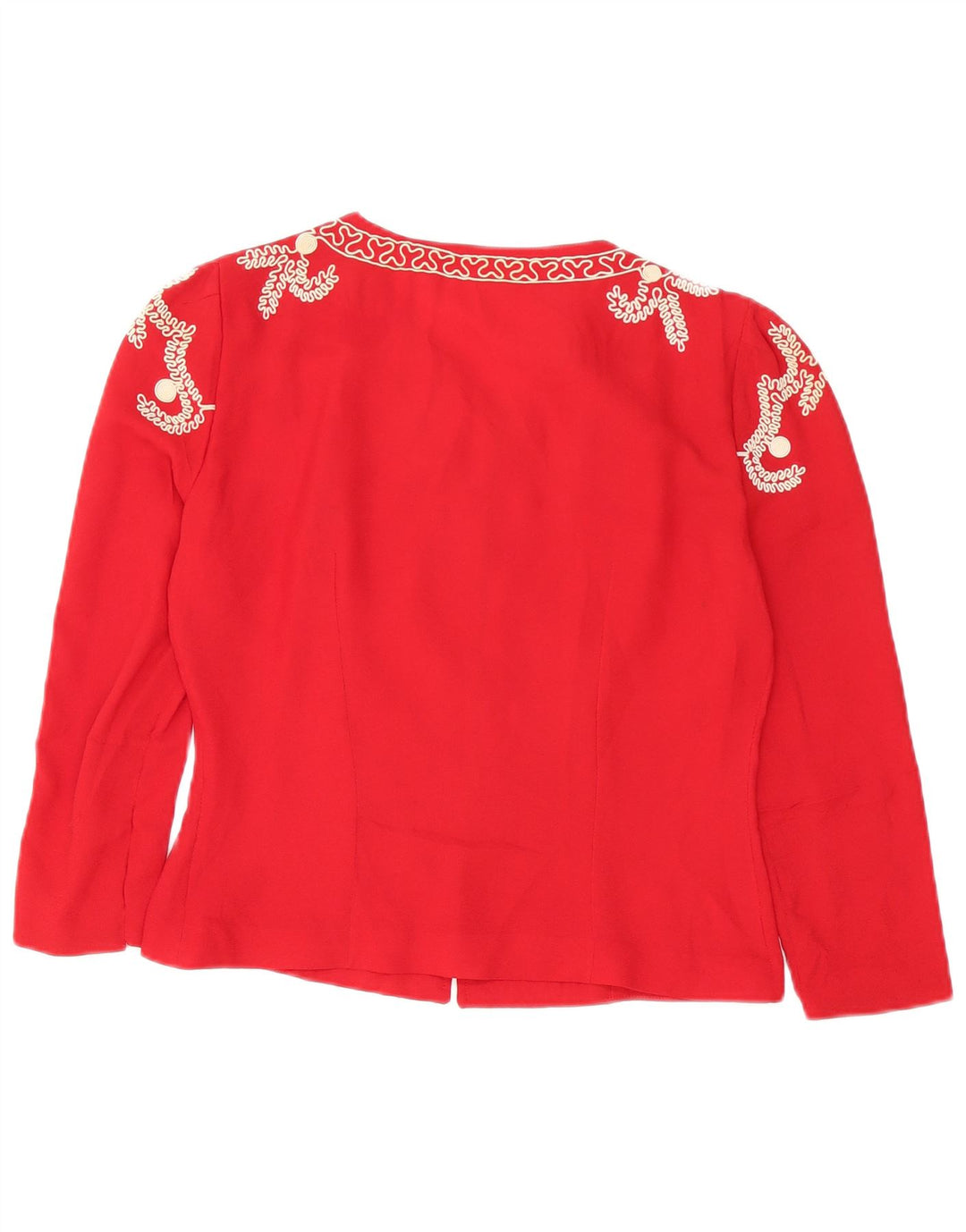 Vintage dame cardigan top UK 14 Medium Red Floral