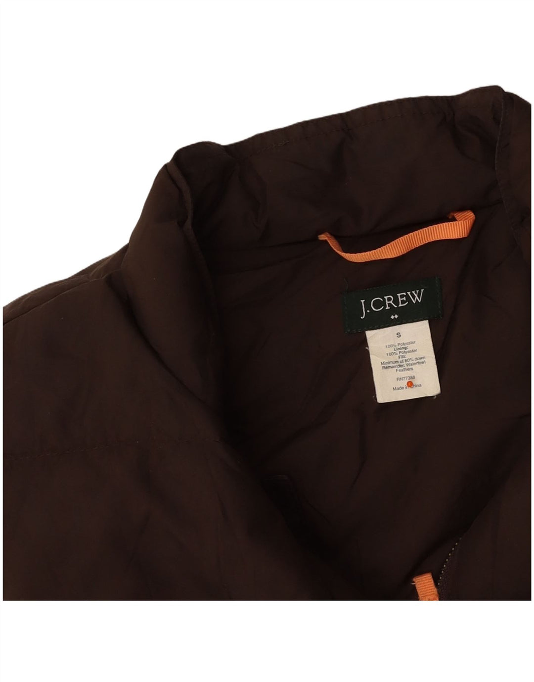 J. CREW Womens Padded Gilet UK 10 Small Brown Polyester