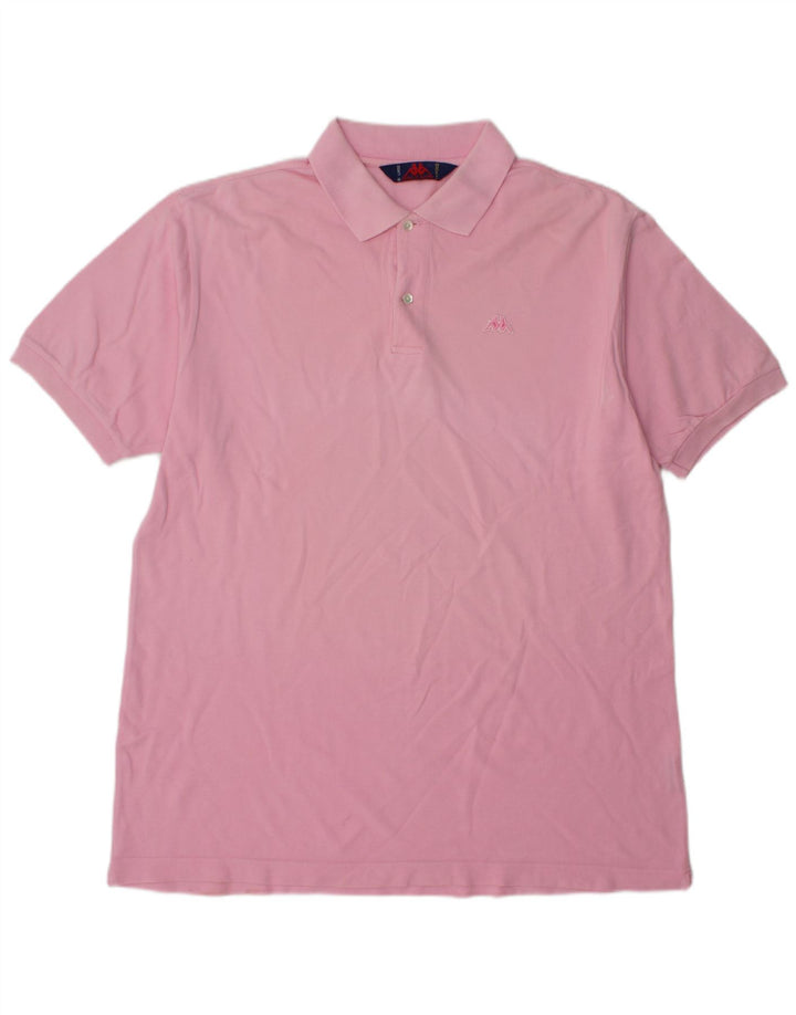 Kappa herre poloskjorte stor pink bomuld