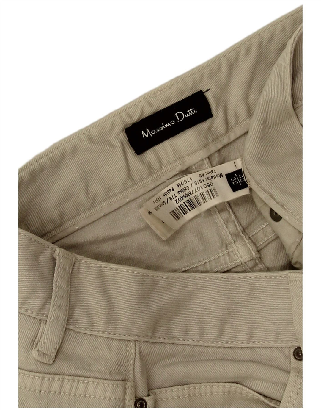 Massimo Dutti Dame Skinny Jeans EU 40 Medium W30 L28 Beige Bomuld