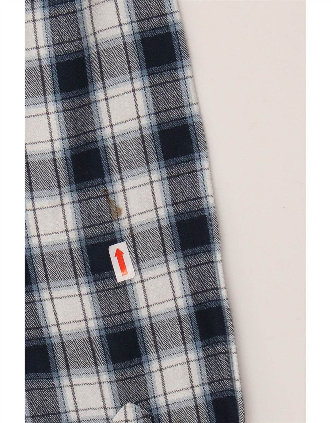 REISS Herre Regular Fit Flannel Shirt XL Marineblå ternet bomuld