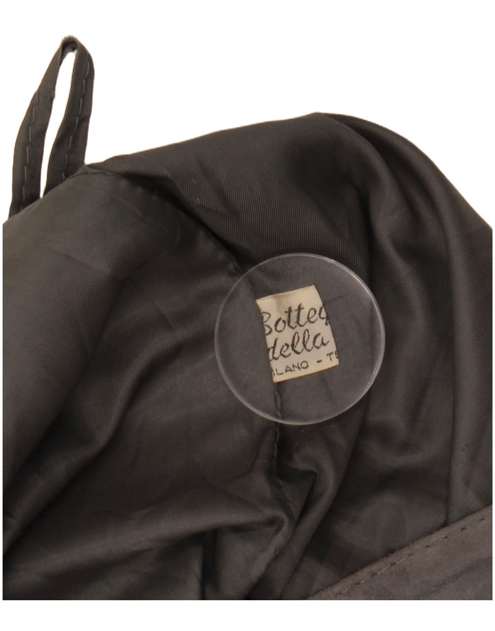 VINTAGE Dame ruskindsnederdel IT 44 W27 L26 Grå