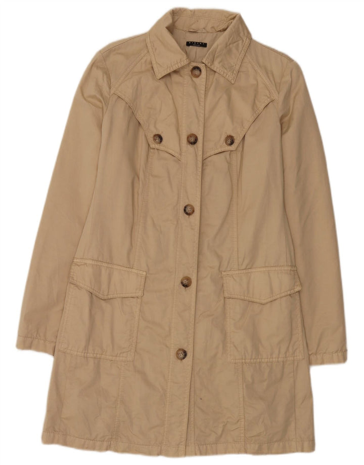 Sisley Trench Coat til kvinder IT 44 Medium Beige Bomuld