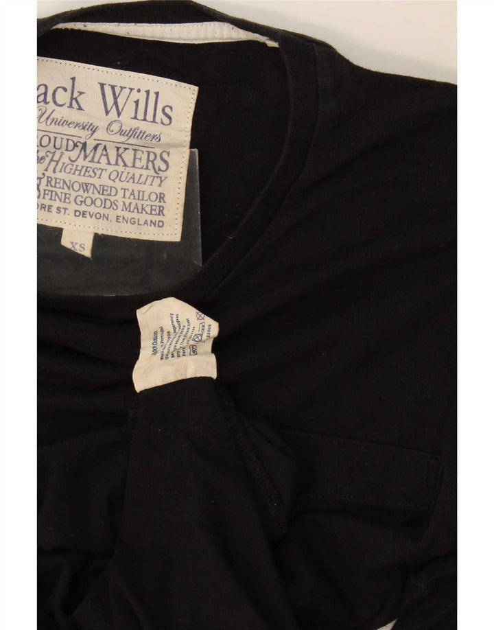 Jack Wills Herre Top Langærmet XS Sort Bomuld
