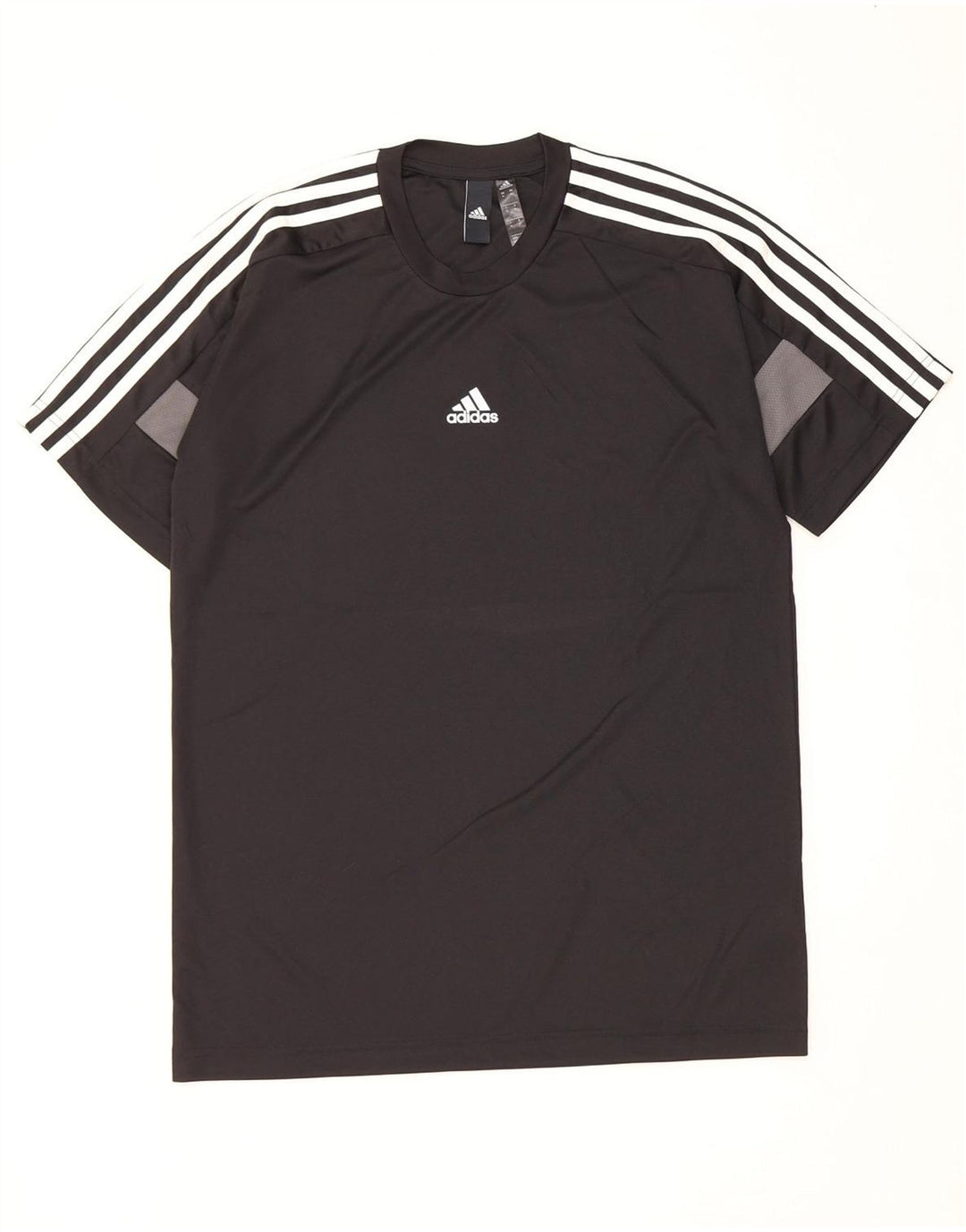 Adidas Herre Aeroready T-Shirt Top Medium Sort Colourblock Polyester