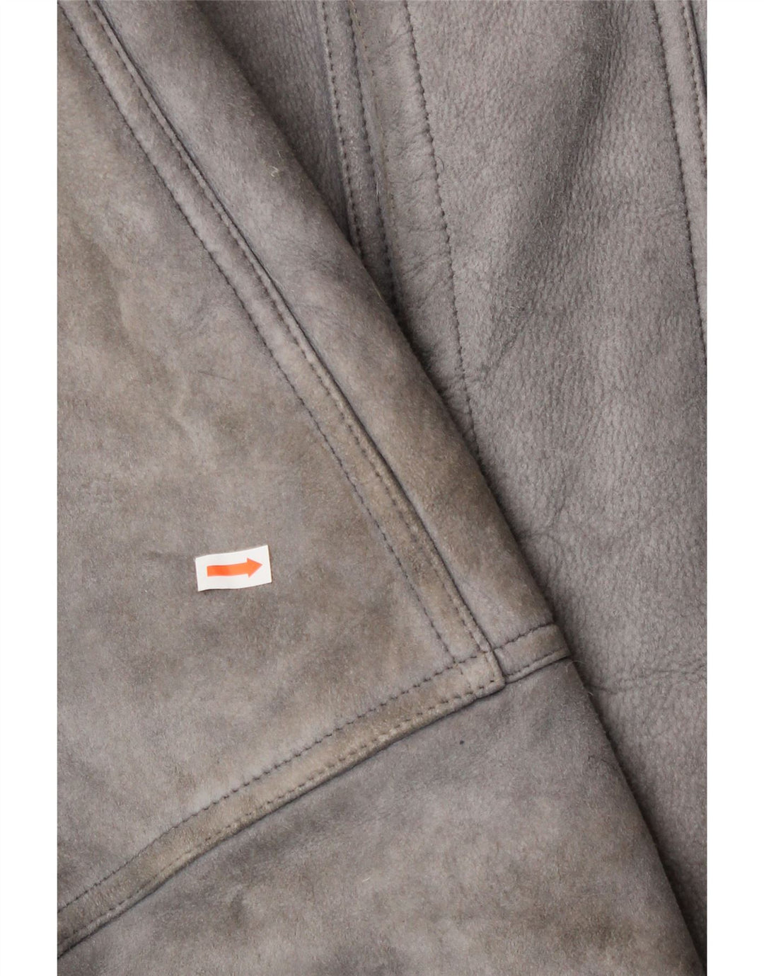 VINTAGE Mens Oversized Shearling Jacket IT 46 Small Grey Shearling Vintage Vintage and Second-Hand Vintage from Messina Hembry 