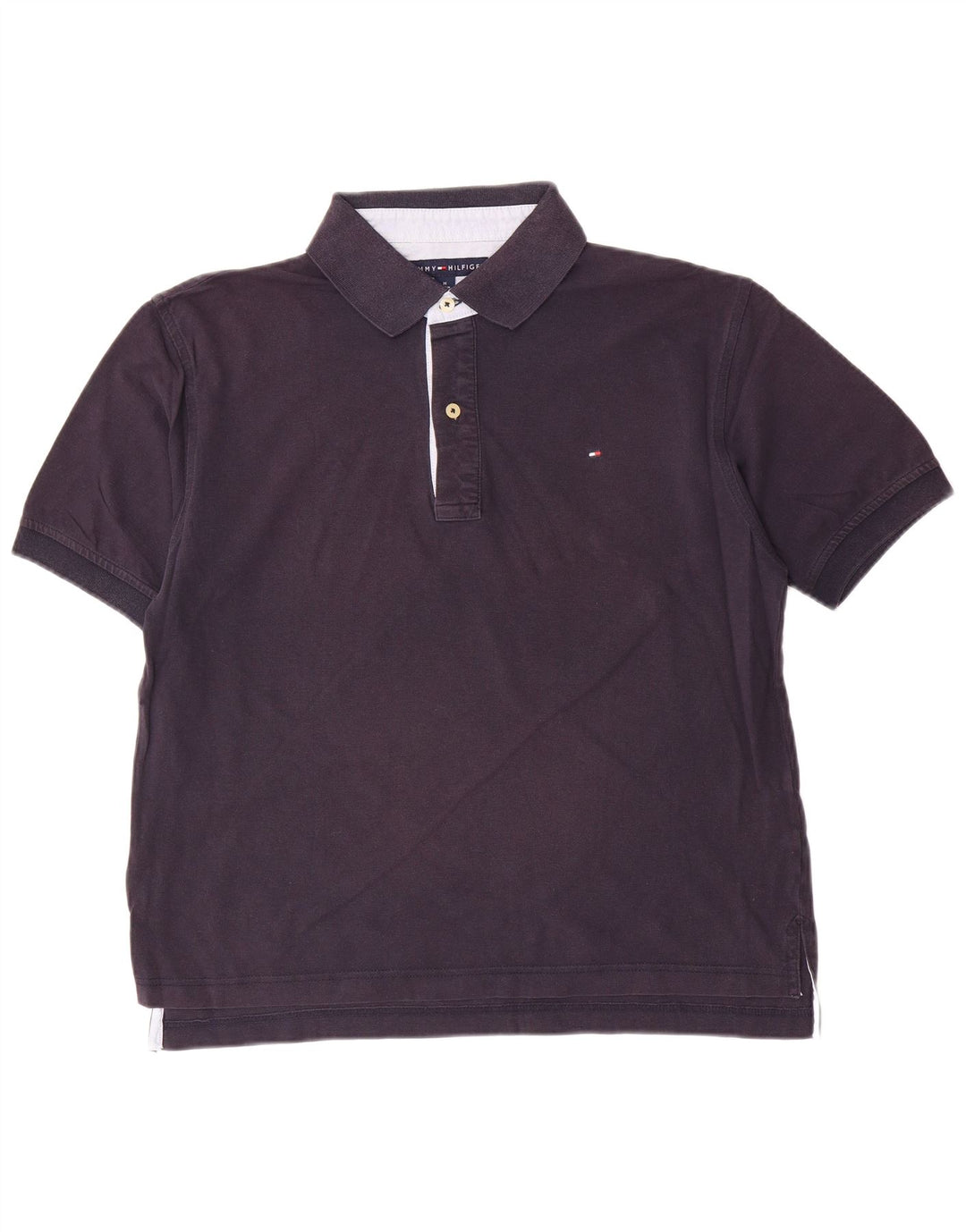Tommy Hilfiger herre poloshirt Medium marineblå bomuld