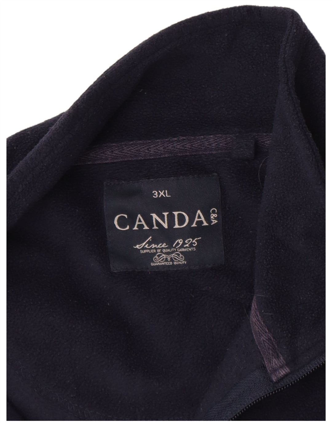 Canda Fleece Jumper med lynlås til mænd 3XL marineblå