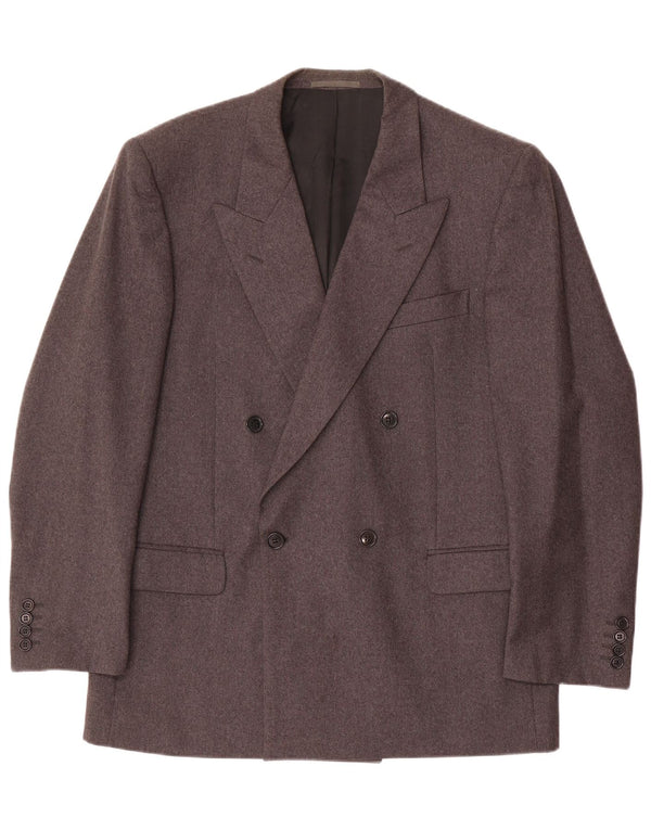 Caesar Herre dobbeltradet blazerjakke UK 38 Medium Grey Wool