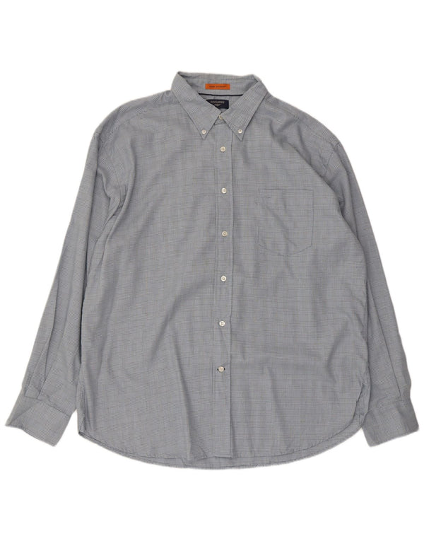 DOCKERS Herre Stain Defender Shirt XL blå ternet bomuld