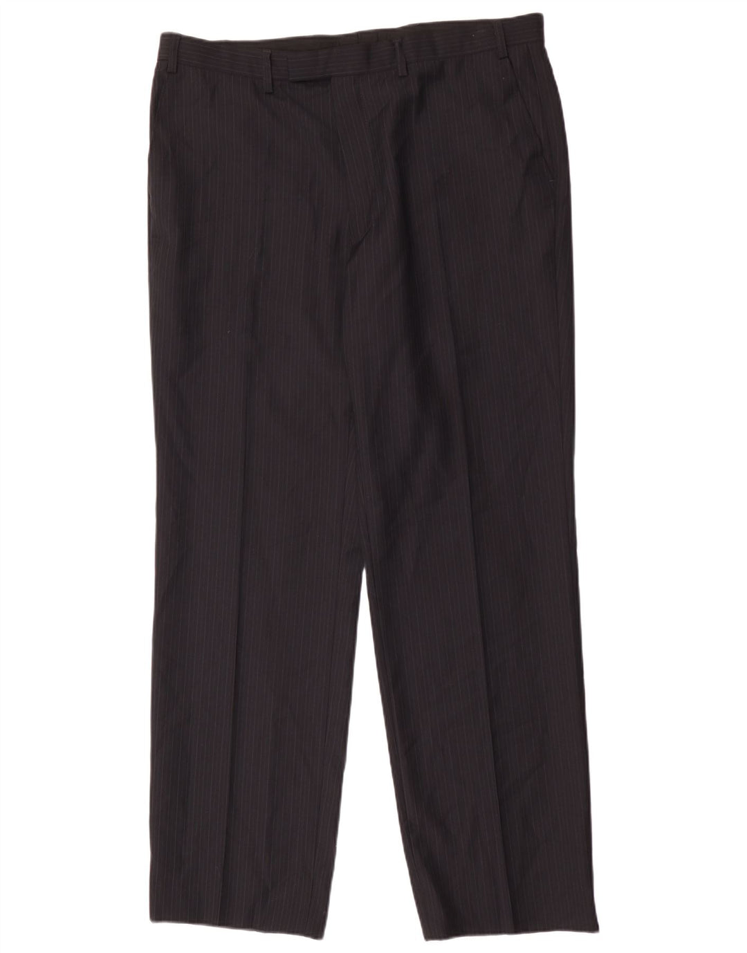 Marks & Spencer Herredragtbukser W38 L33 Marineblå stribet polyester