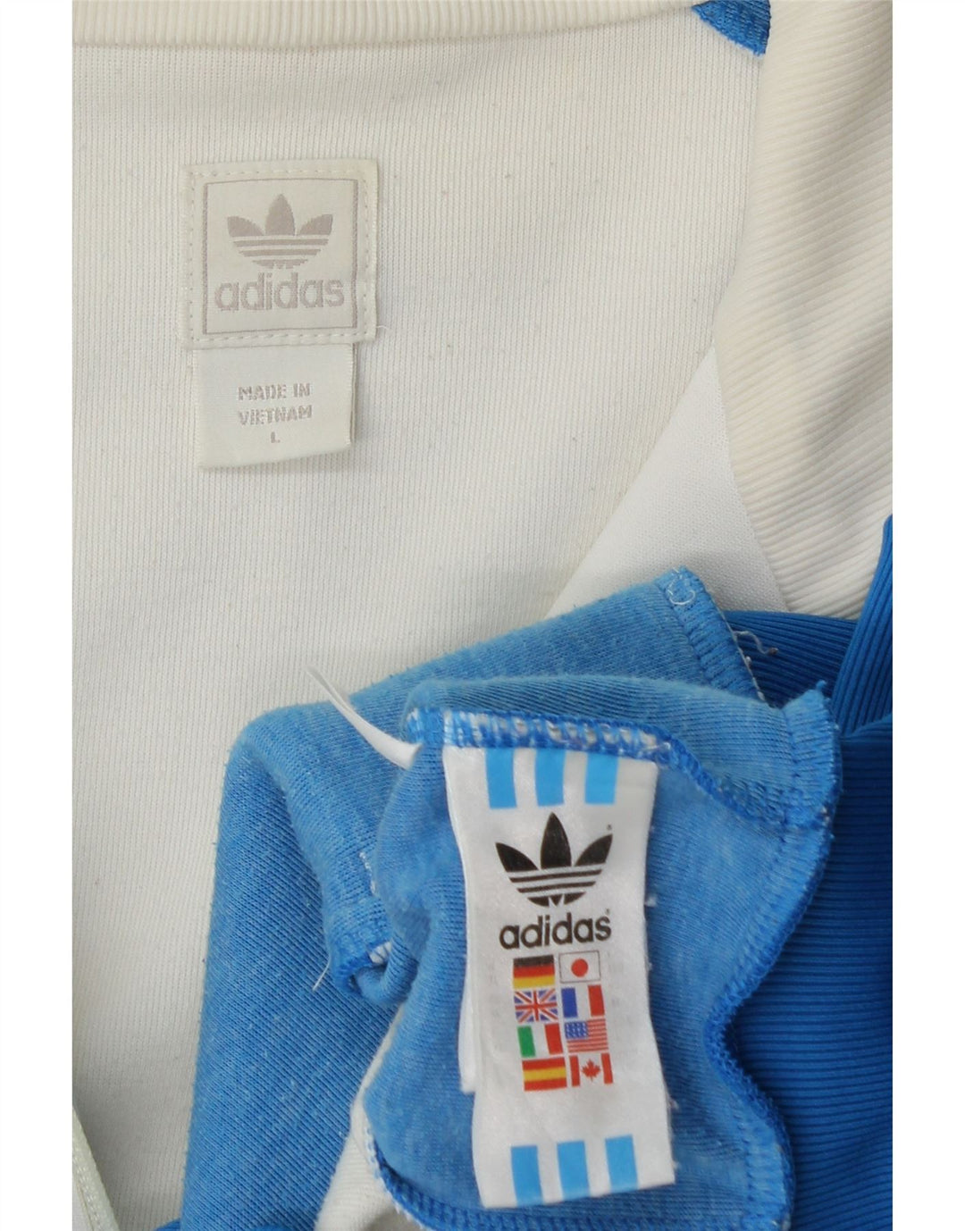 Adidas Træningsdragt til mænd Topjakke Stor Hvid Colourblock Polyester