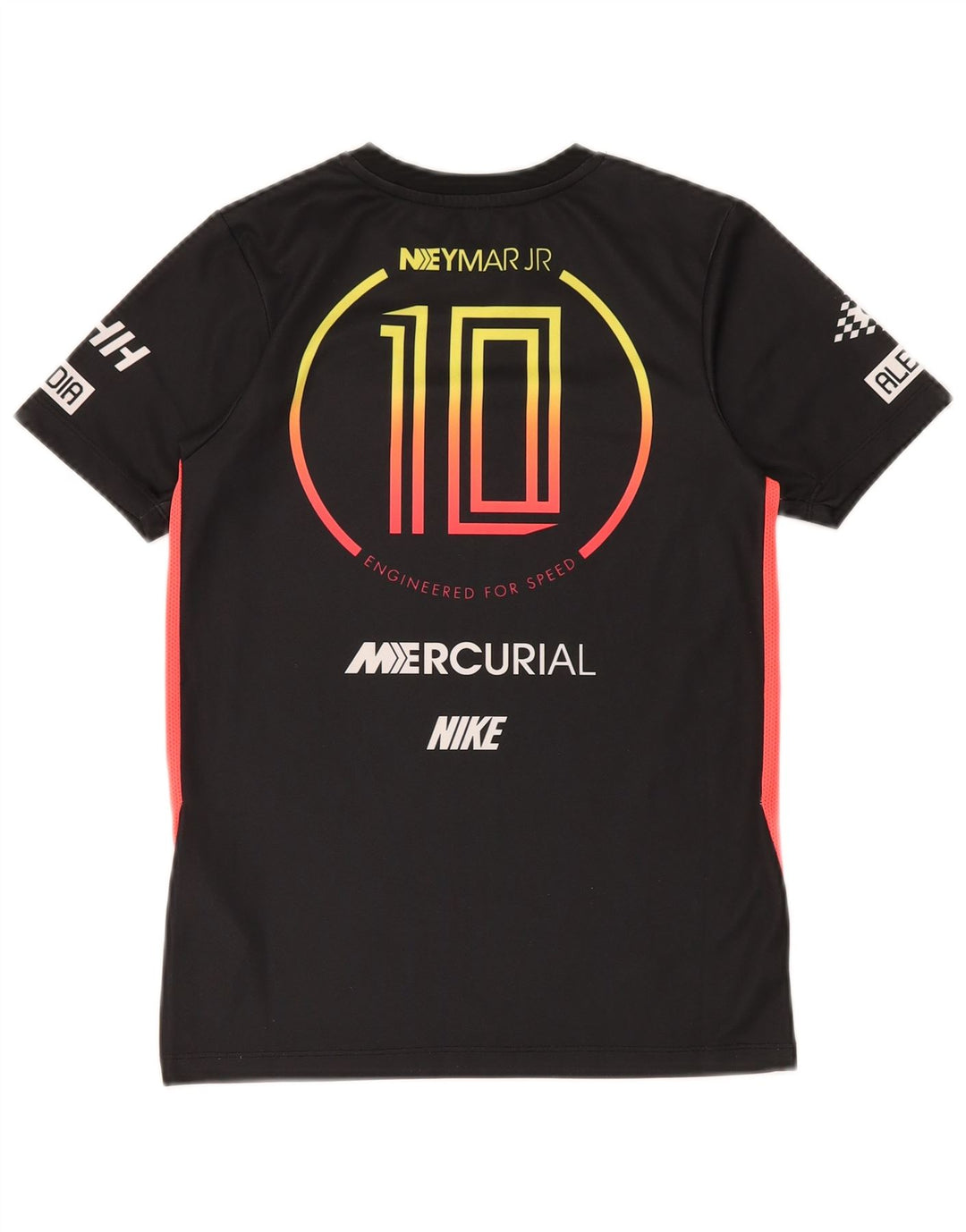 NIKE Drenge Mercurial Grafisk T-Shirt Top 10-11 år Medium Sort Polyester