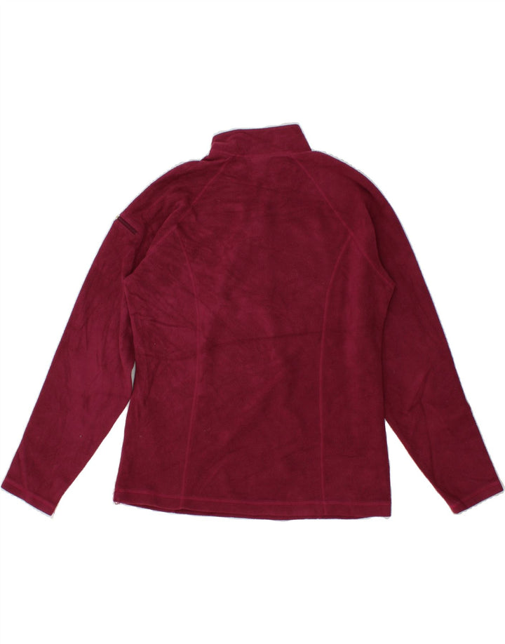 L.L.BEAN Womens Zip Neck Fleece Jumper UK 10 Small Red Vintage L.L.Bean and Second-Hand L.L.Bean from Messina Hembry 