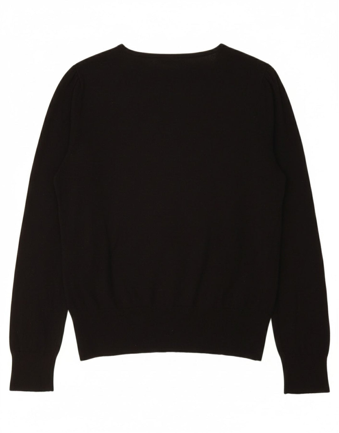 OASIS Womens Crew Neck Jumper Sweater UK 16 Large Black Spotted Viscose
