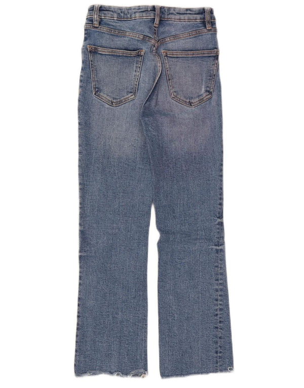 Zara Dame Bootcut Jeans EU 34 2XS W24 L24 Blå Bomuld