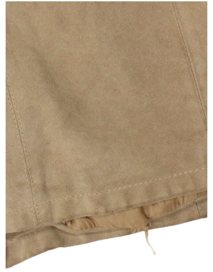 Vintage dame ruskindsjakke IT 46 Stort beige læder