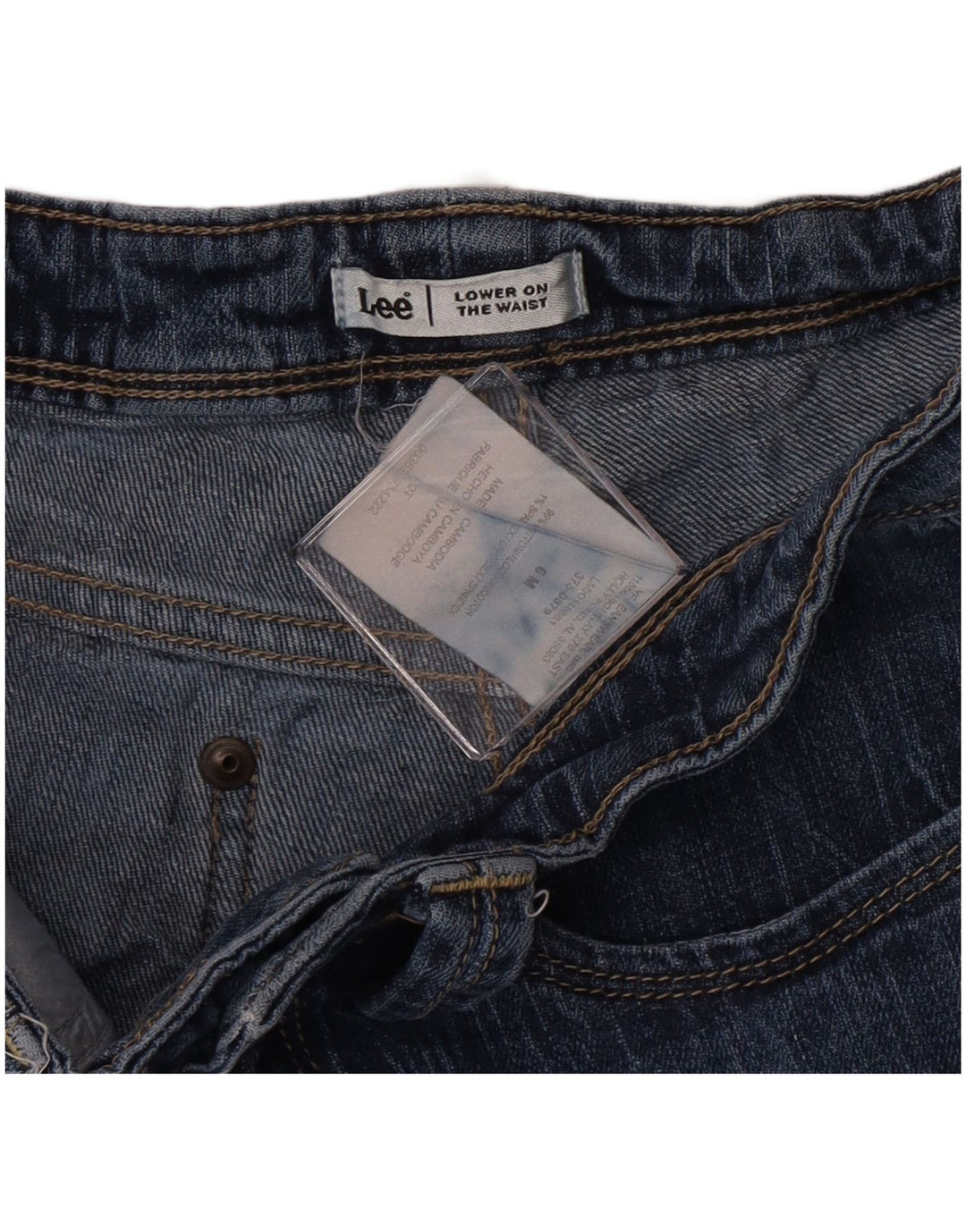 Lee Dame lavtaljede denimshorts US 6 Medium W28 Blå Bomuld