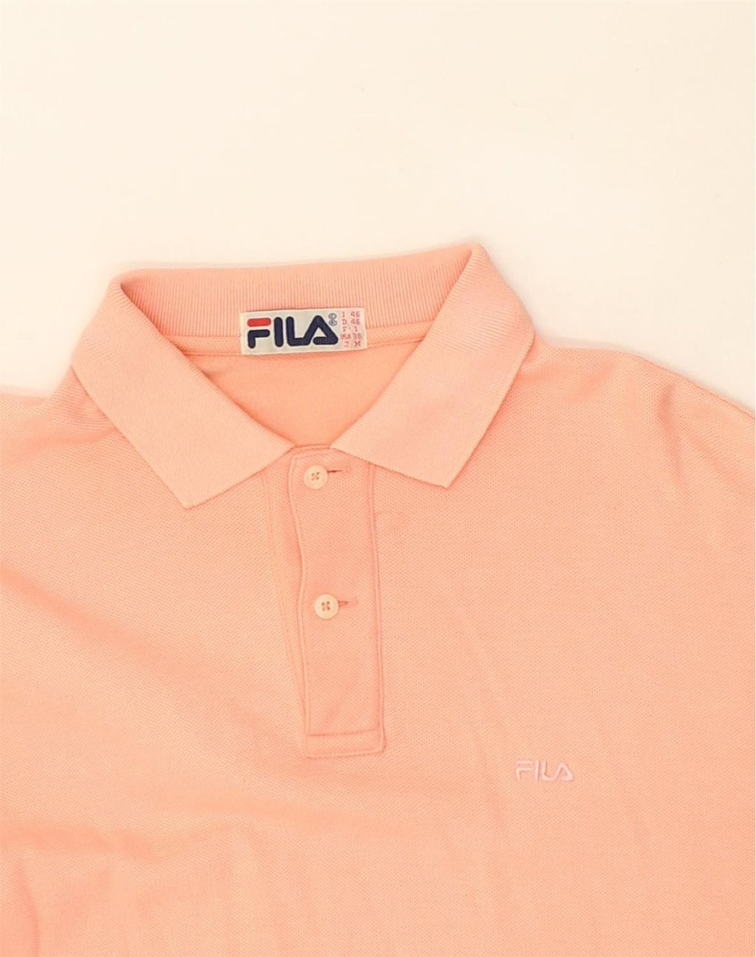 FILA Mens Polo Shirt IT 46 Small Orange Cotton | Vintage Fila | Thrift | Second-Hand Fila | Used Clothing | Messina Hembry 